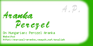 aranka perczel business card